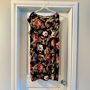 Chico's Black Floral Dress size 3